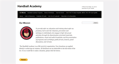 Desktop Screenshot of handballacademy.org